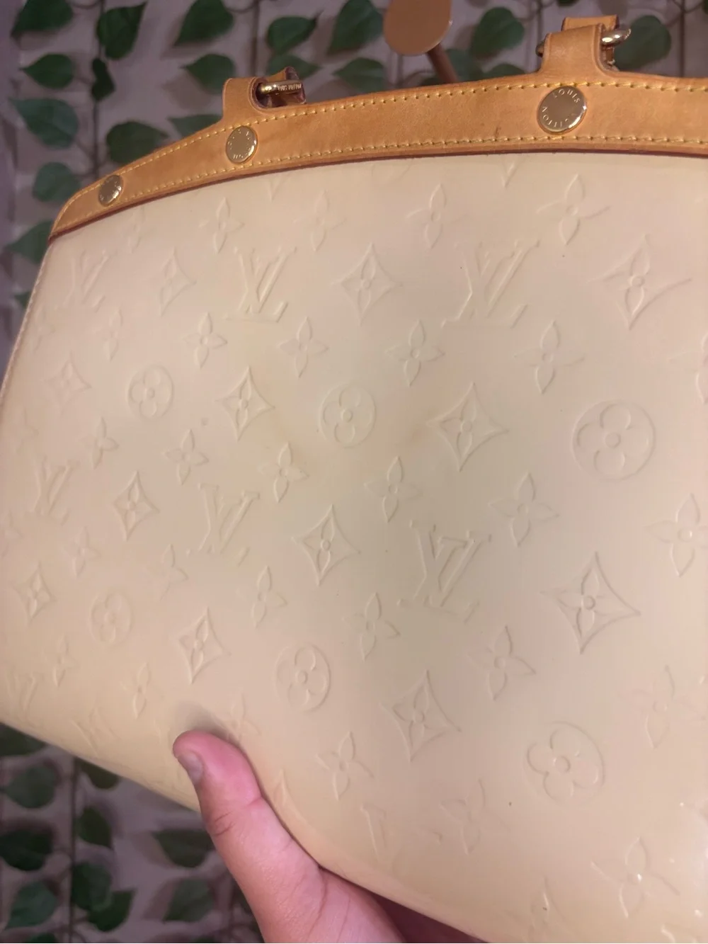 Louis Vuitton Brea Cream Satchel Bag